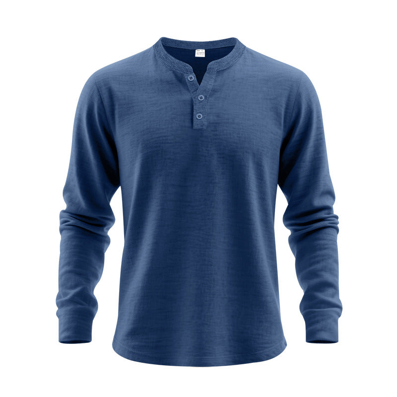 Herren Langarm-Henley-Shirt aus weichem Baumwollmix Krohn-e