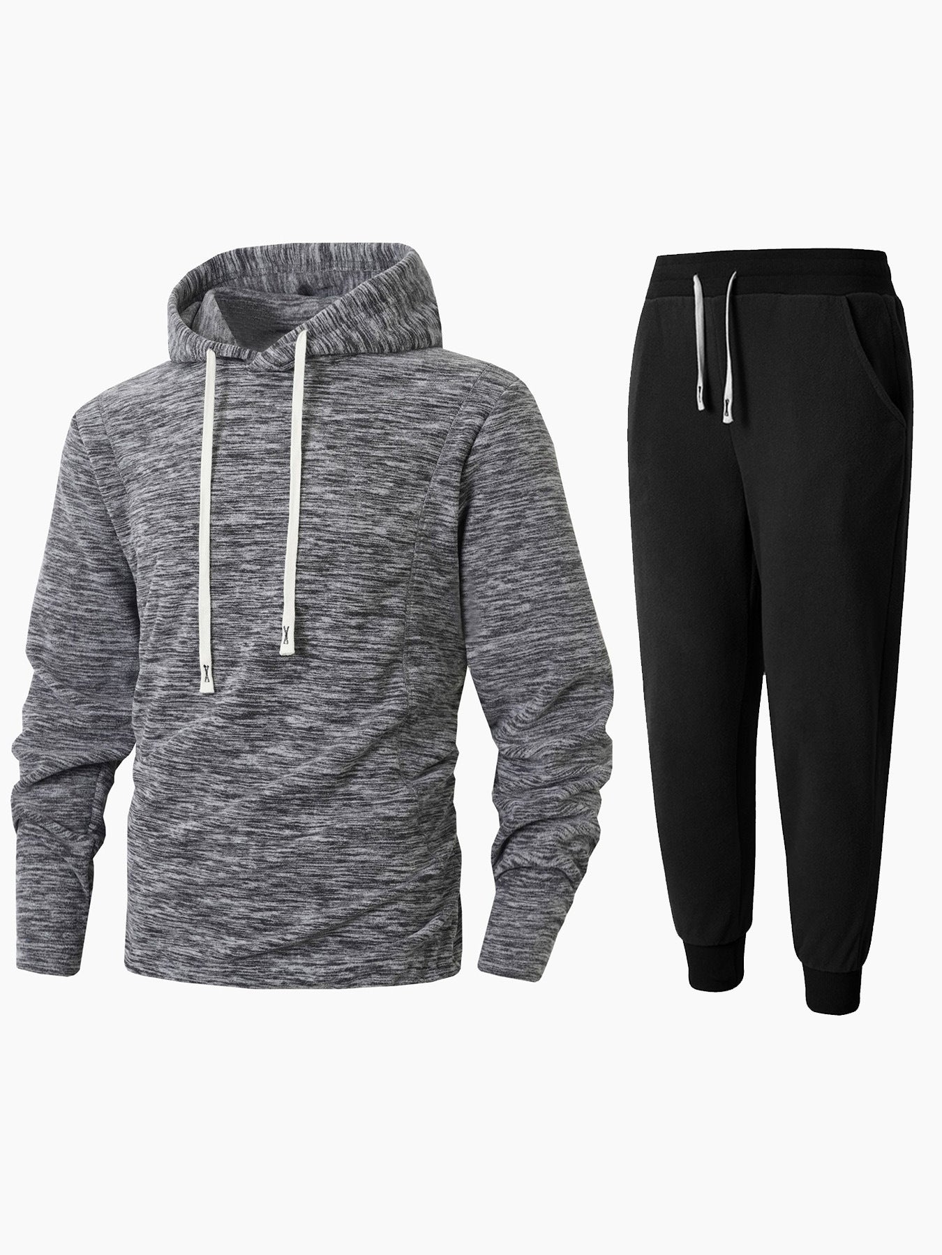 Herren Fleece-Kapuzenpullover und Jogginghose Set Krohn-e