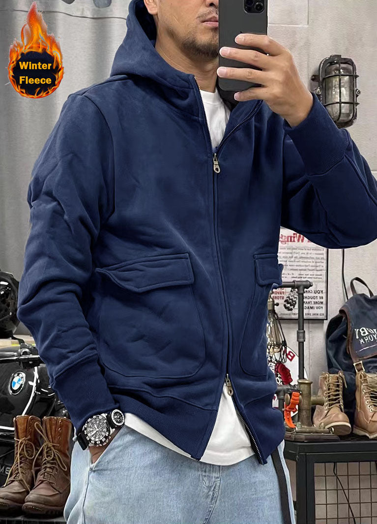 Herren warme Fleecejacke mit praktischen Taschen und modernem Schnitt Krohn-e