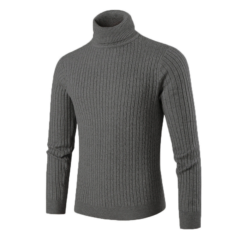 Herren modischer Rollkragenpullover aus strukturiertem Strick Krohn-e