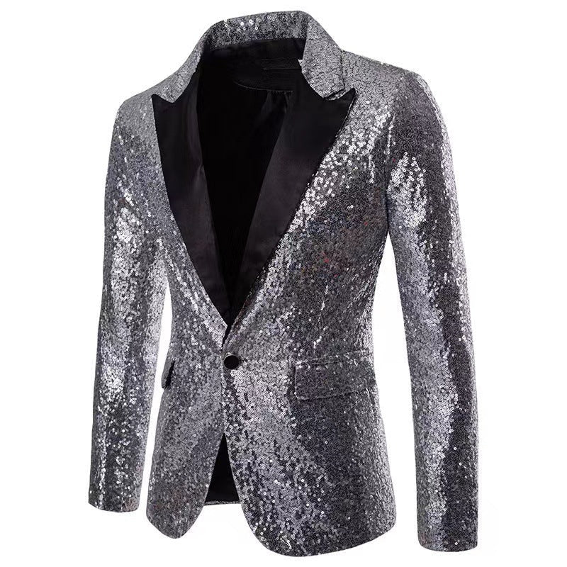 Herren schimmernder Pailletten Blazer Krohn-e