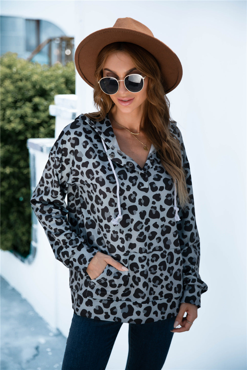 Damen Kapuzenpullover mit exklusivem Tiermuster und bequemer Passform Krohn-e