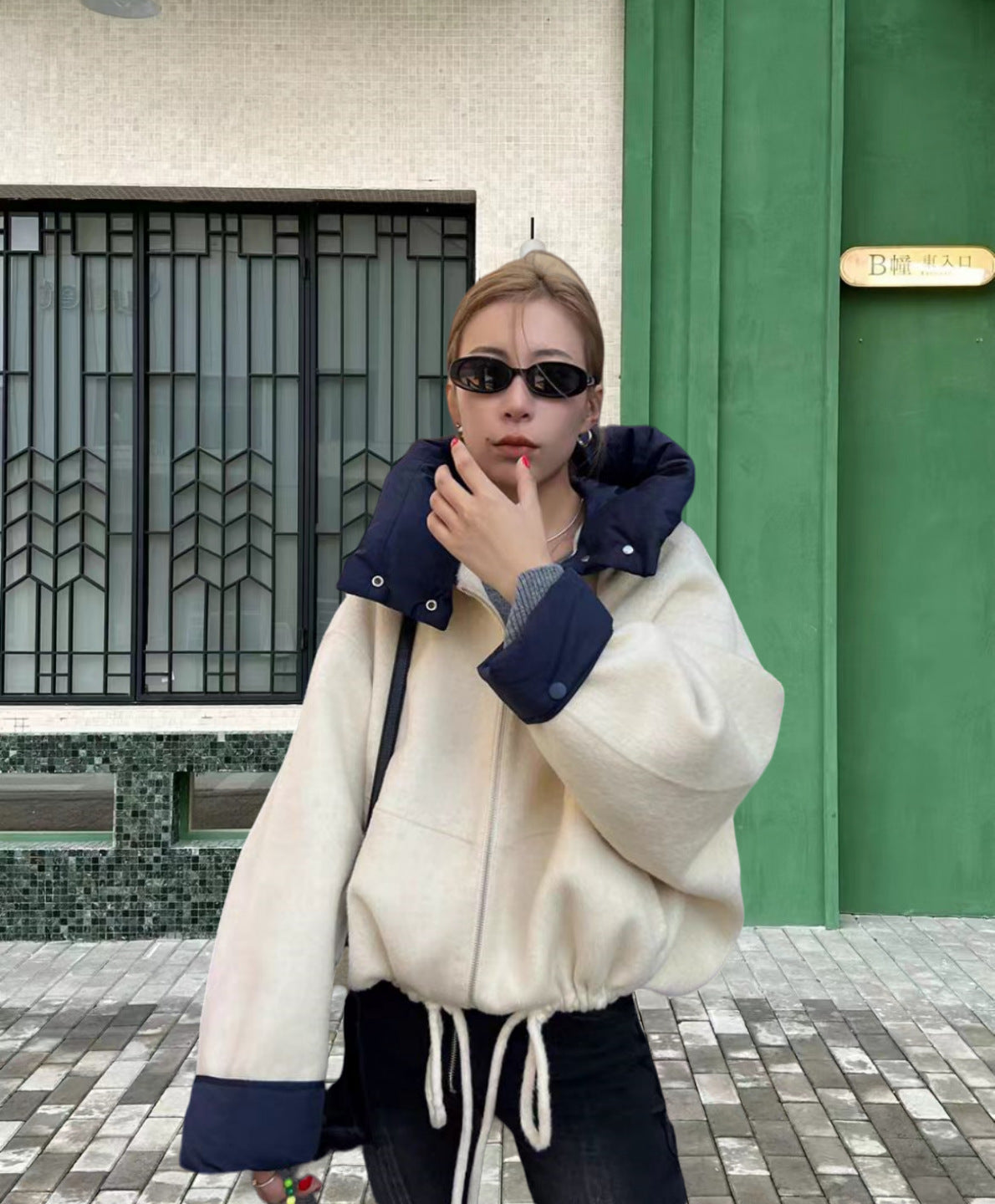 Damen modische Übergangsjacke mit kuscheliger Innenseite und verstellbarem Saum Krohn-e