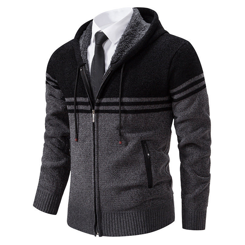 Herren modische Kapuzenjacke mit strukturiertem Design Krohn-e