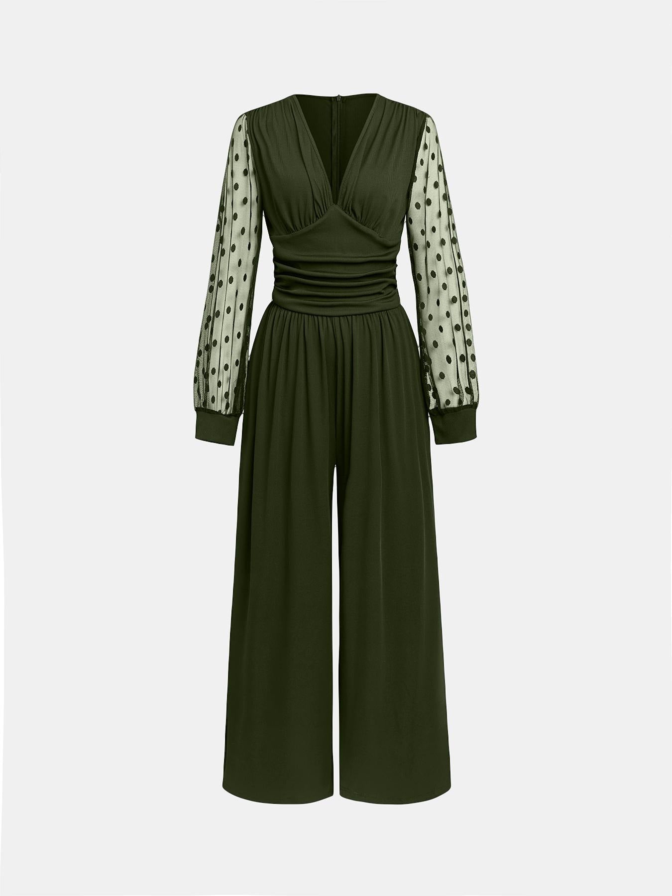 Damen Overall mit transparenten Puffärmeln Krohn-e