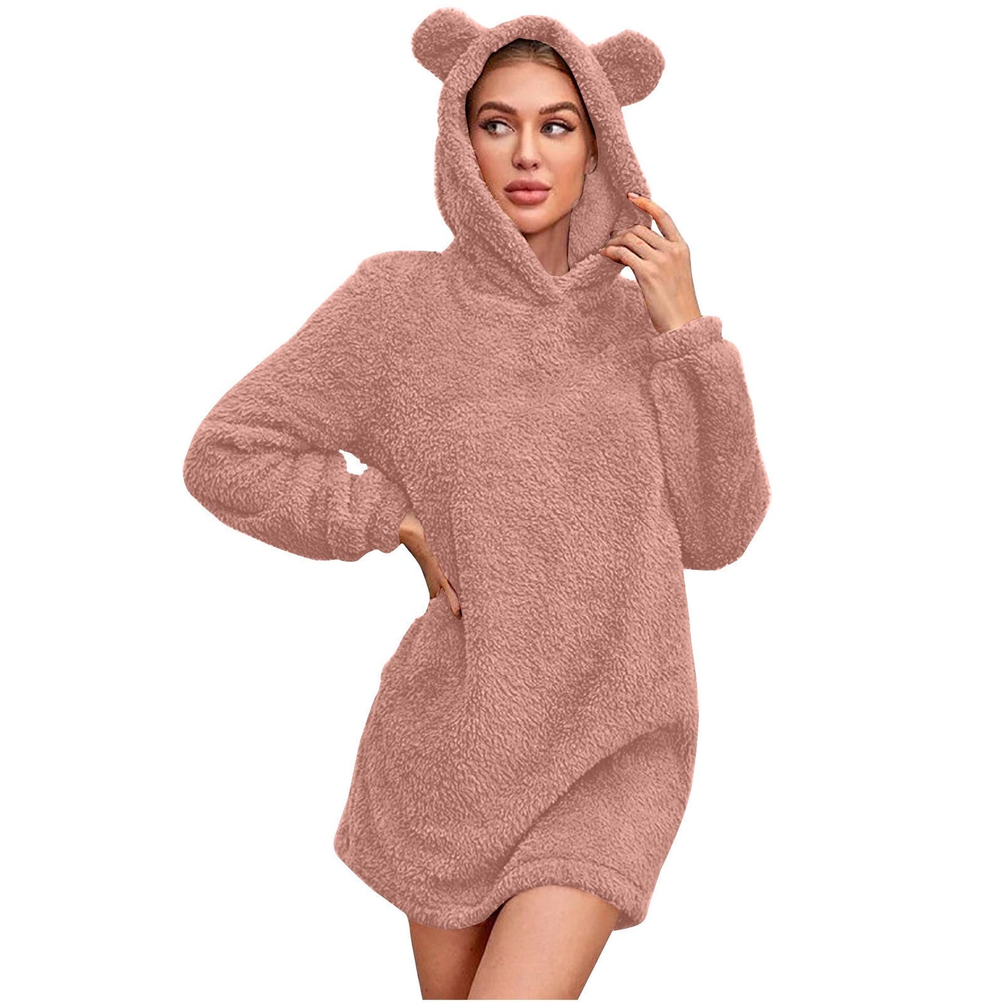Damen Kuscheliger Hoodie mit Bärenohren Krohn-e