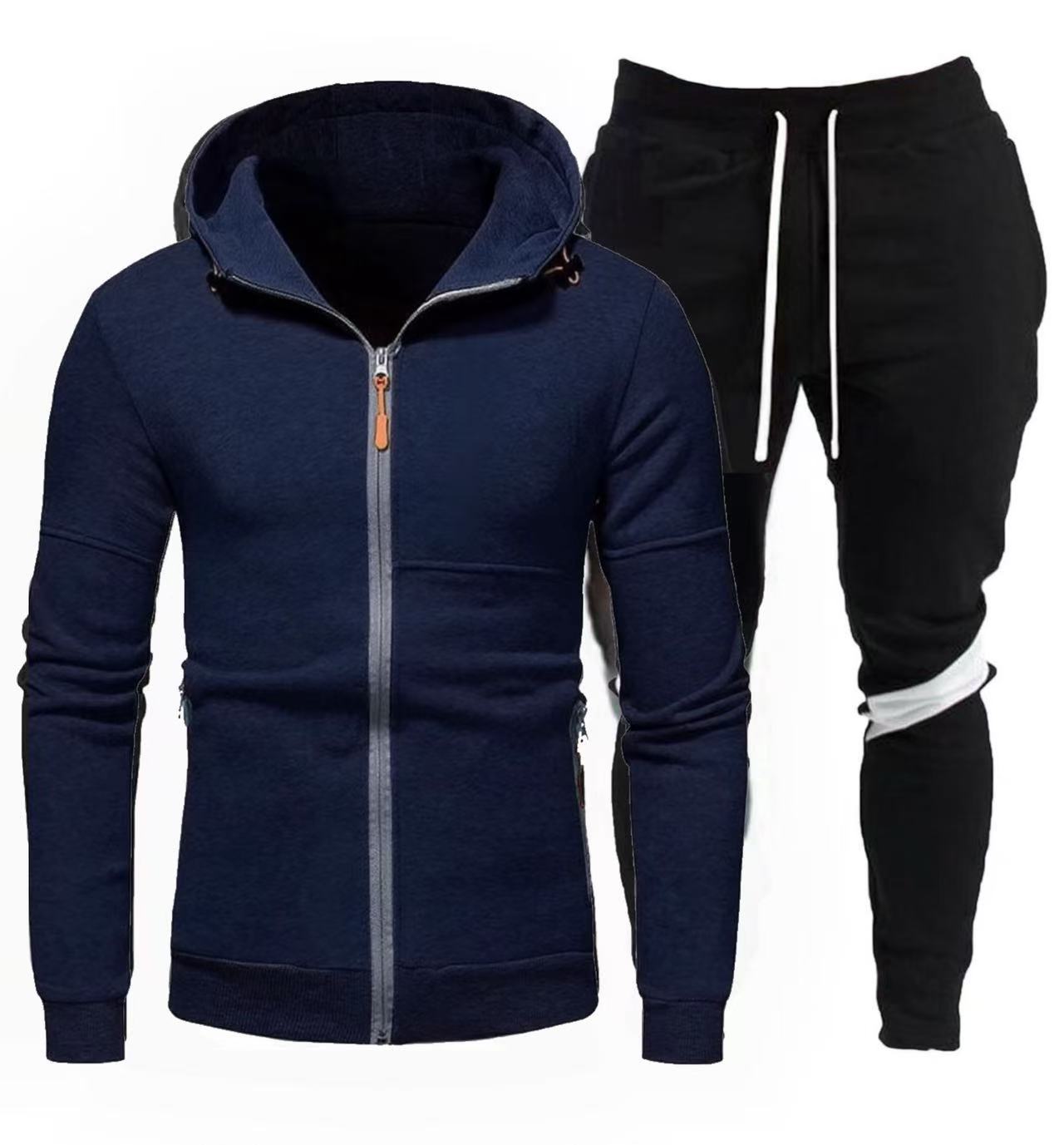 Herren sportliche Kapuzenjacke mit praktischem Reißverschluss und Jogginghose Krohn-e