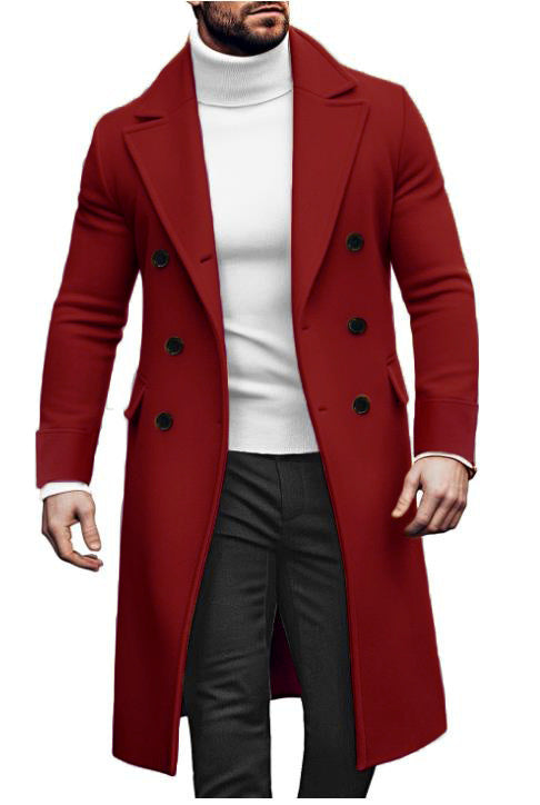 Herren eleganter Doppelmantel mit breitem Revers und praktischen Taschen Krohn-e