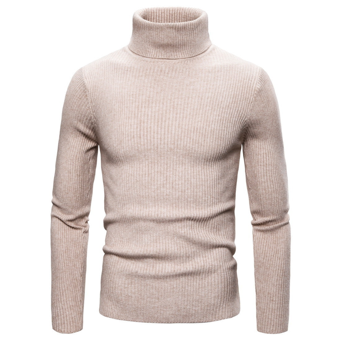 Herren Stehkragen Pullover aus feiner Rippenstrick Krohn-e