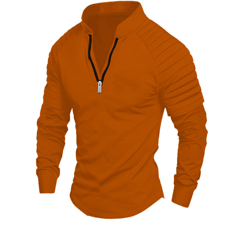 Herren Sportliches Langarmshirt mit halblangem Reißverschluss Krohn-e
