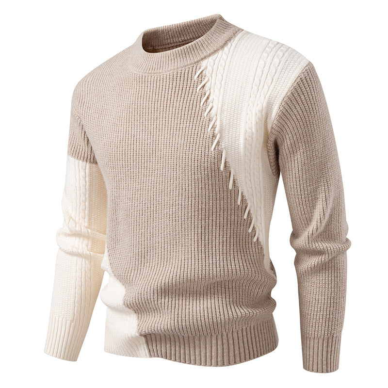 Herren modischer Strickpullover mit einzigartigem Kabeldesign Krohn-e
