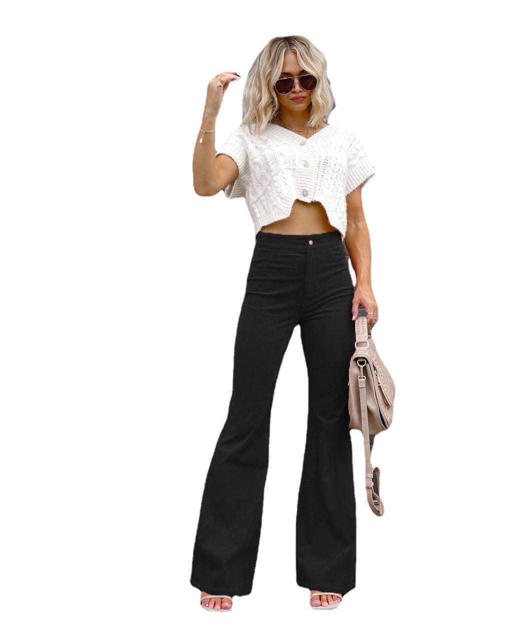 Damen Modische Hochbund-Flared-Jeans Krohn-e