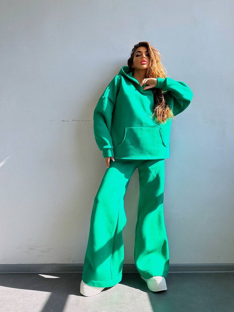 Damen Cooles Oversized Hoodie und weite Freizeithose Krohn-e