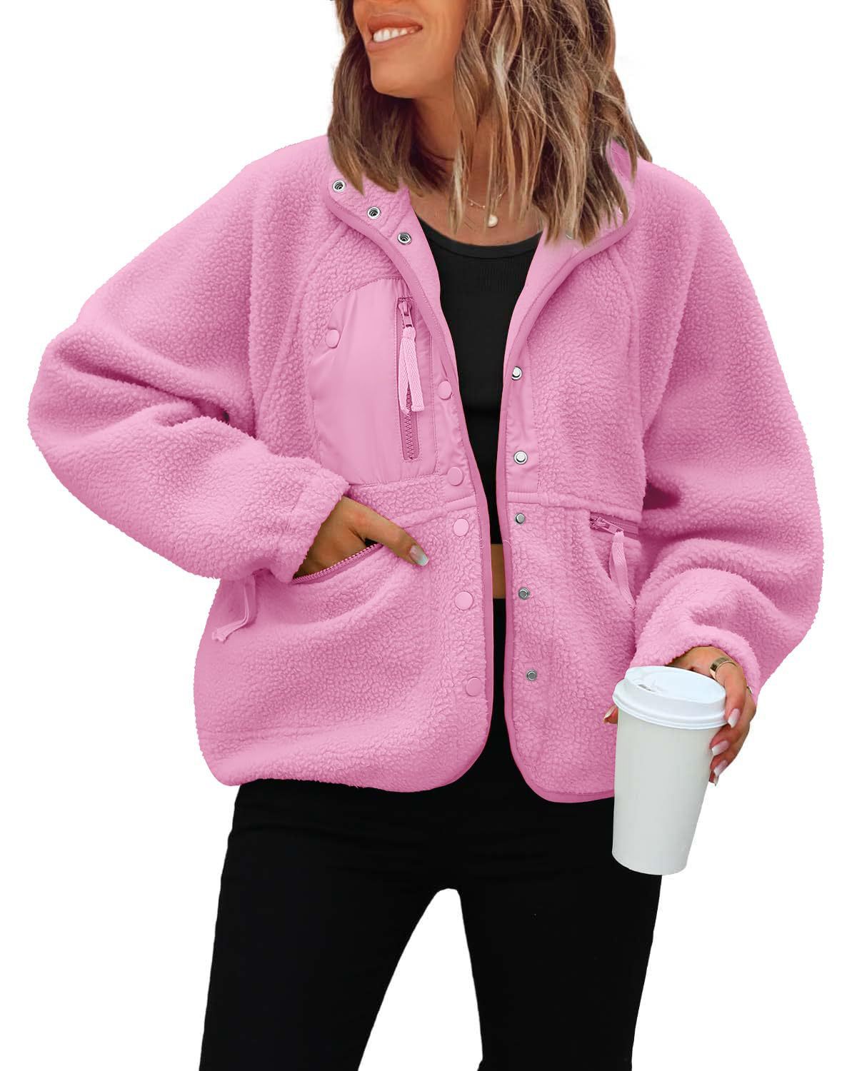 Damen kuschelige Fleecejacke mit praktischen Taschen Krohn-e