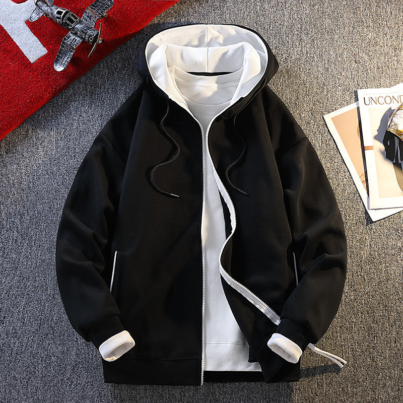 Herren modische Kapuzenjacke mit kontrastierenden Details Krohn-e