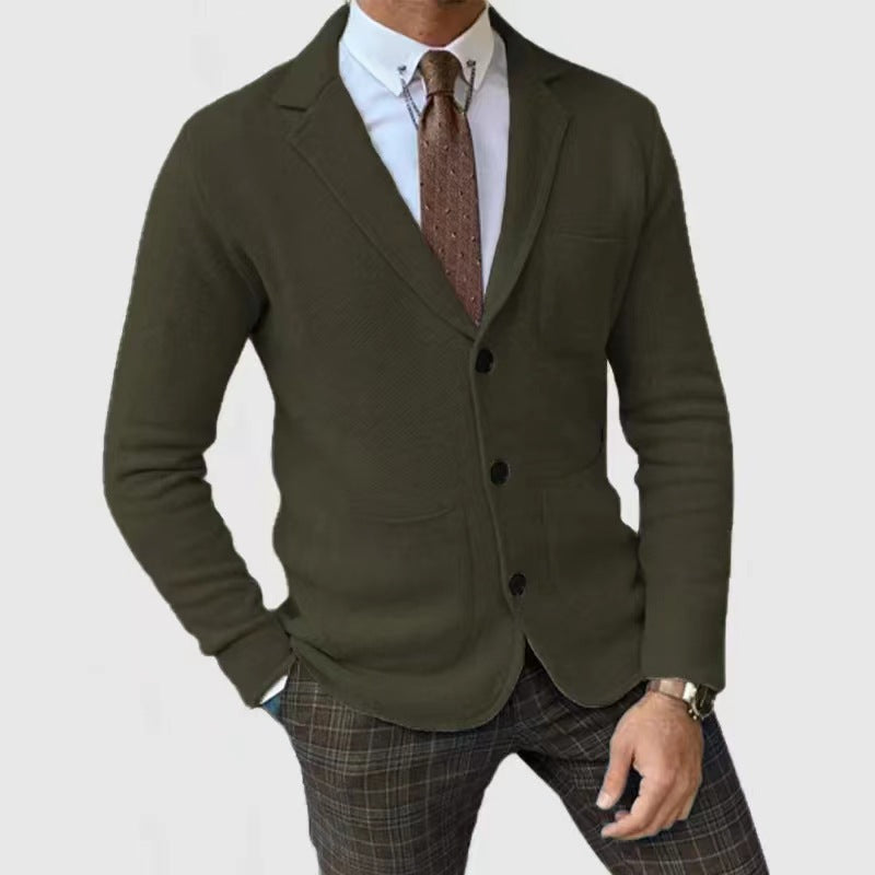 Herren stilvolle Strickjacke mit praktischen Taschen Krohn-e