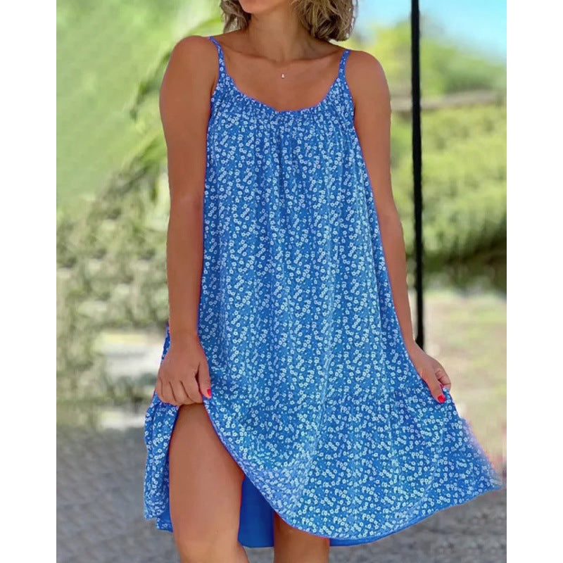 Krohn-e: Elegantes, ausgestelltes Blumen-Slipdress