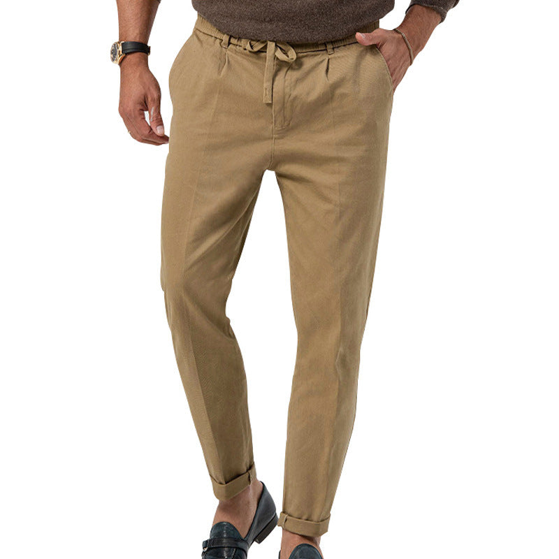 Herren Elegante Leinenhose mit elastischem Bund und praktischen Taschen Krohn-e