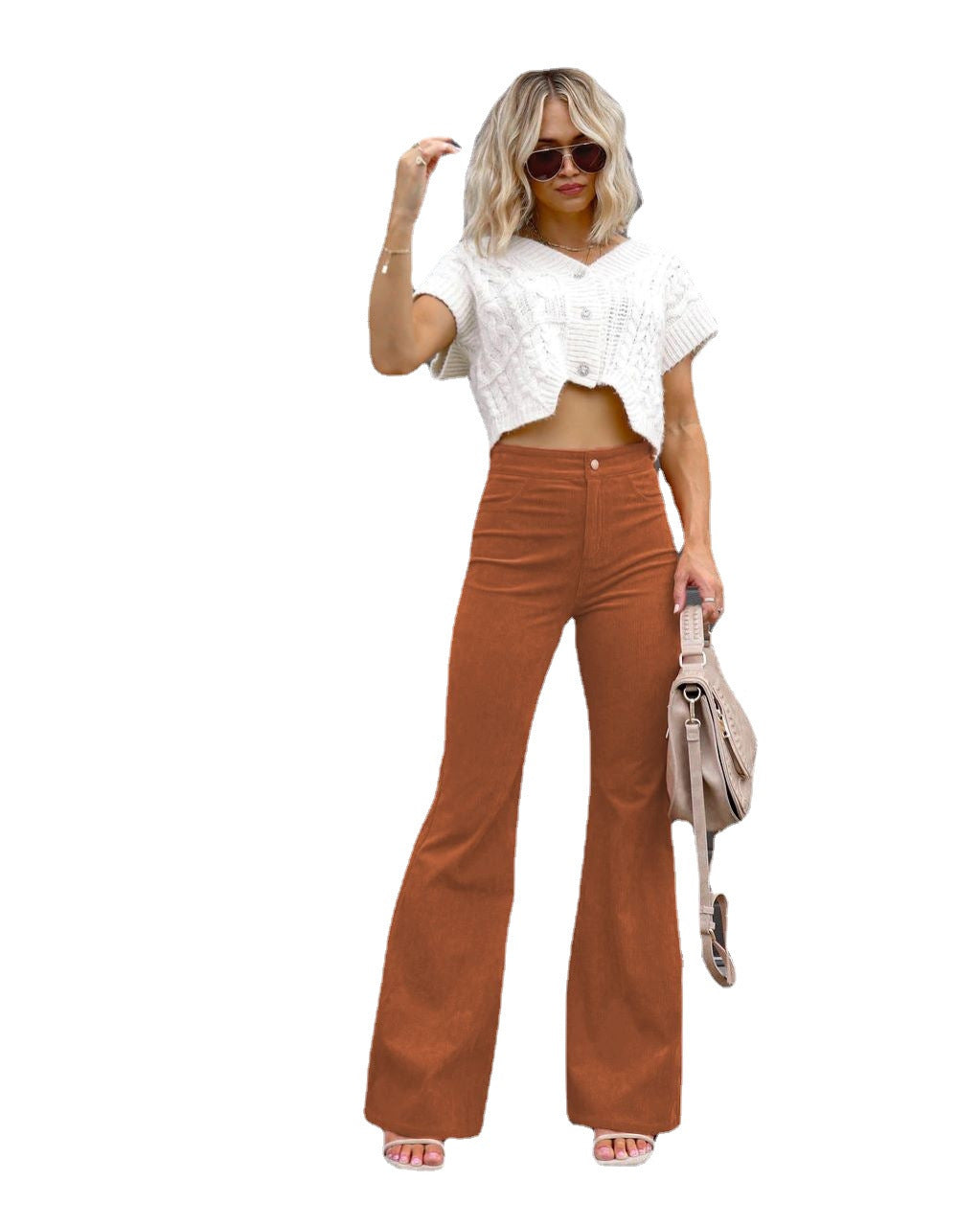 Damen Modische Hochbund-Flared-Jeans Krohn-e