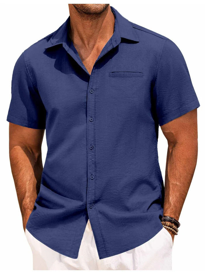 Hellblaues Kurzarmhemd Finn