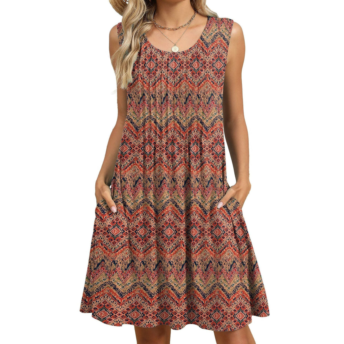 Fudus lässiges Tanktop-Kleid mit Tasche