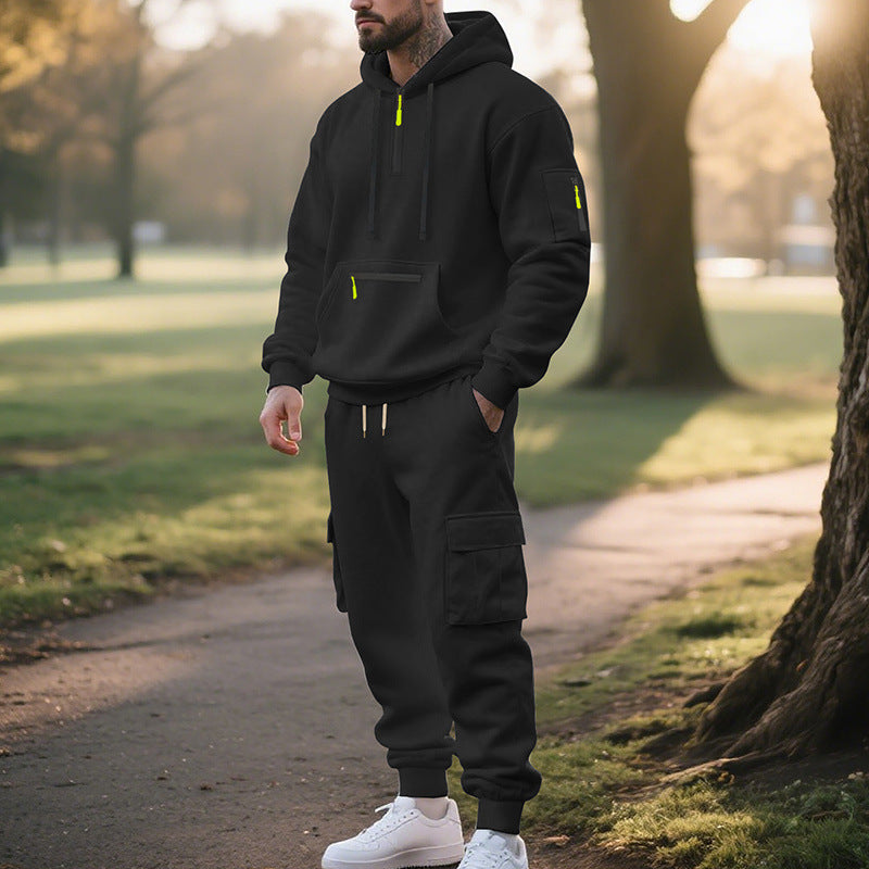 Herren sportliches Hoodie- und Cargo-Hosen-Set Krohn-e