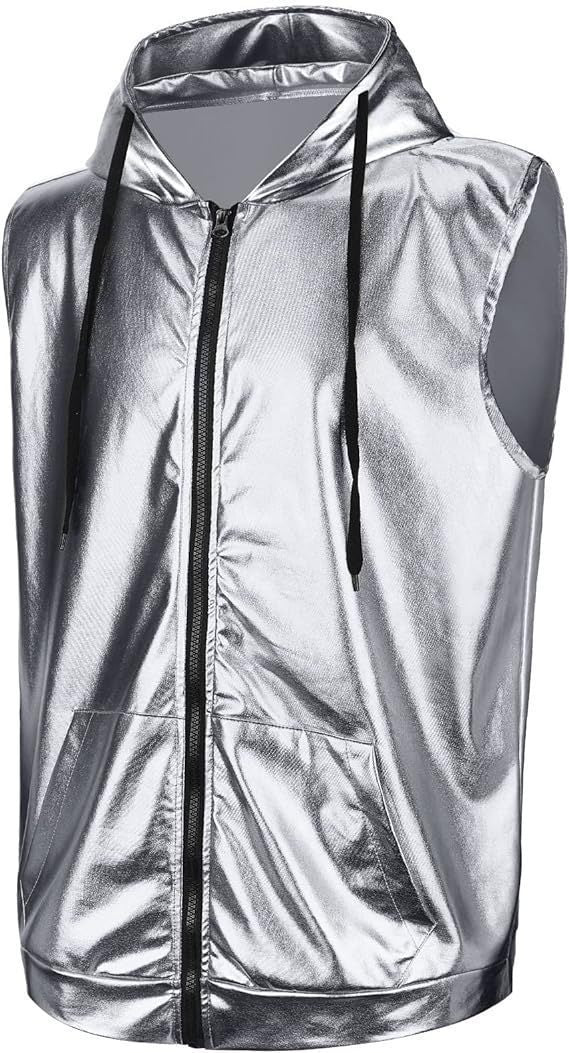 Herren Kapuzenweste mit glänzendem Obermaterial und praktischen Taschen Krohn-e