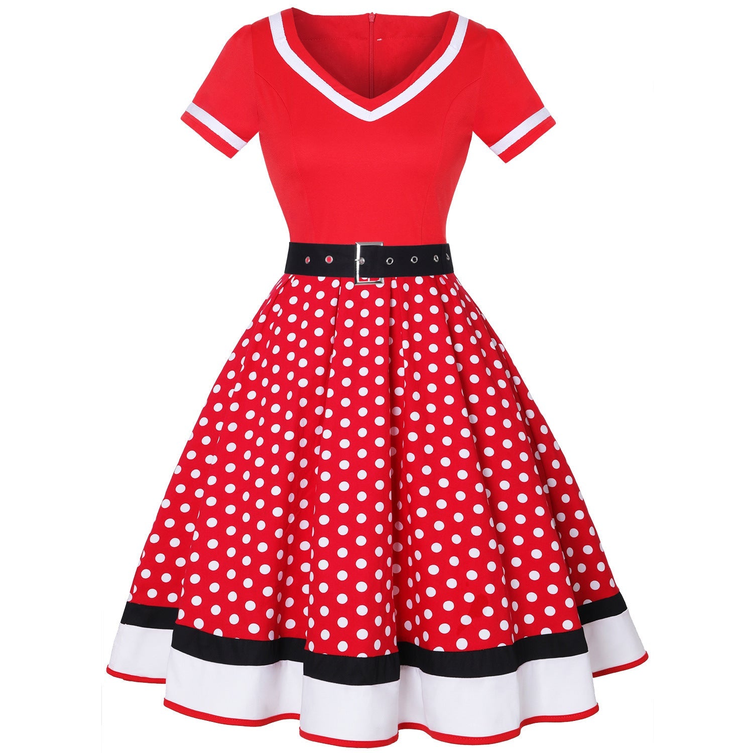 Heidi Mode | Vintage Hepburn Polka Dot Kleid