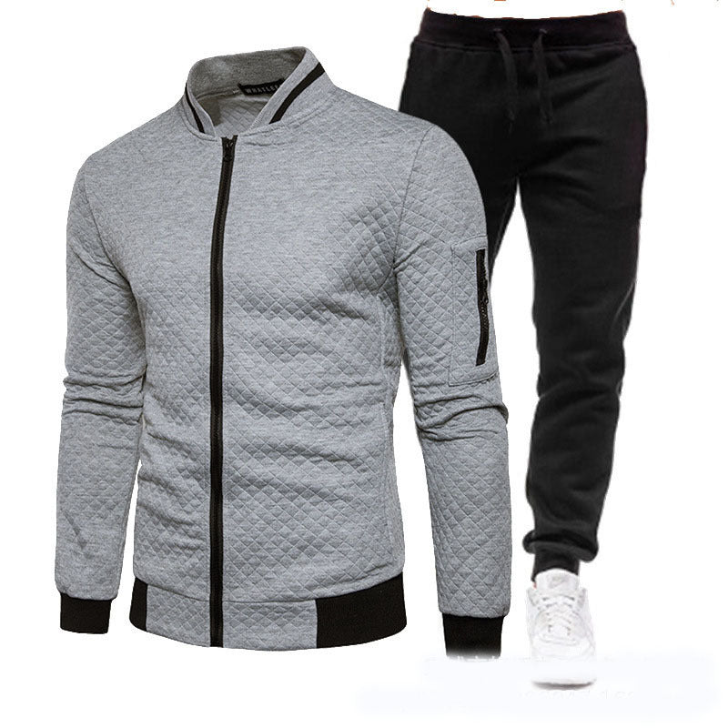 Herren modische Trainingsjacke mit Stehkragen und Sporthose Krohn-e