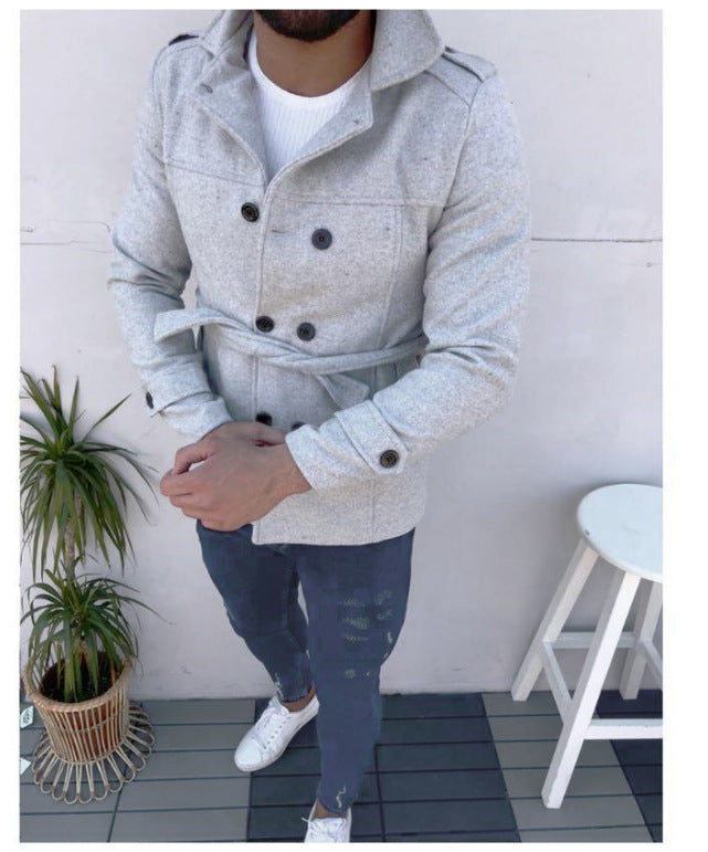 Herren Mantel mit doppelter Knopfreihe Krohn-e