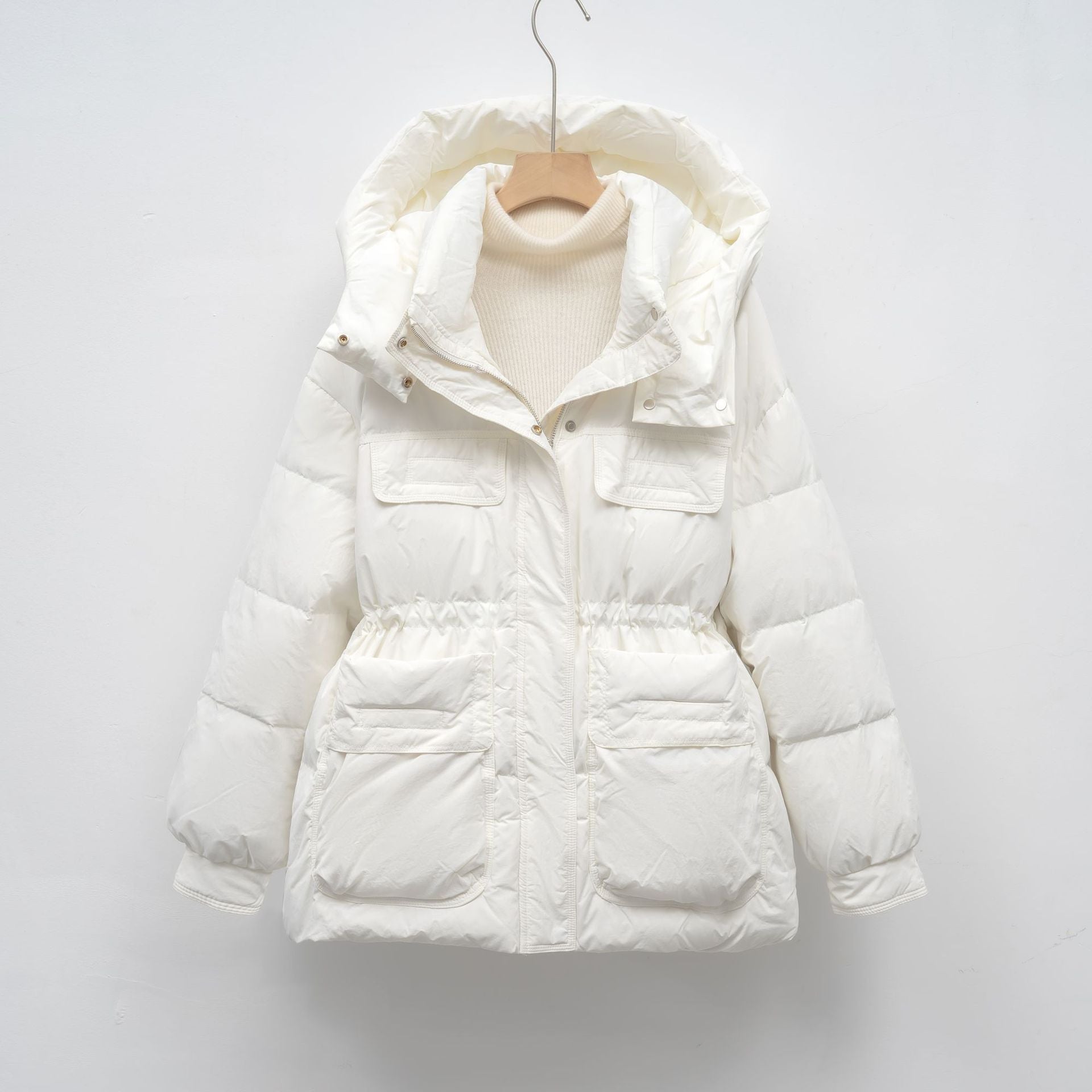 Damen gesteppte Winterjacke mit voluminösem Schnitt und praktischen Taschen Krohn-e