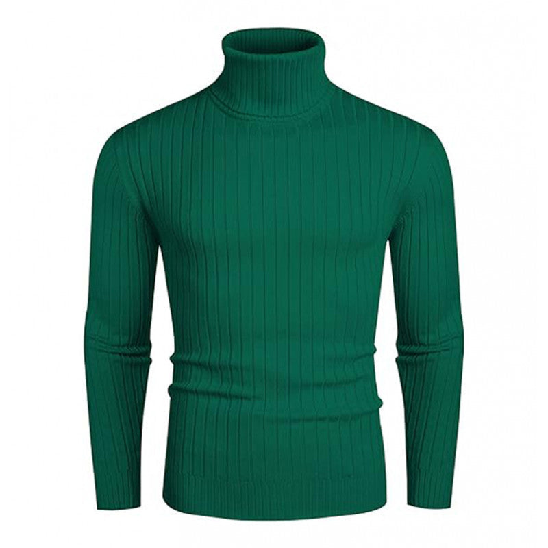 Herren Strickpullover mit hohem Kragen und Rippenmuster Krohn-e