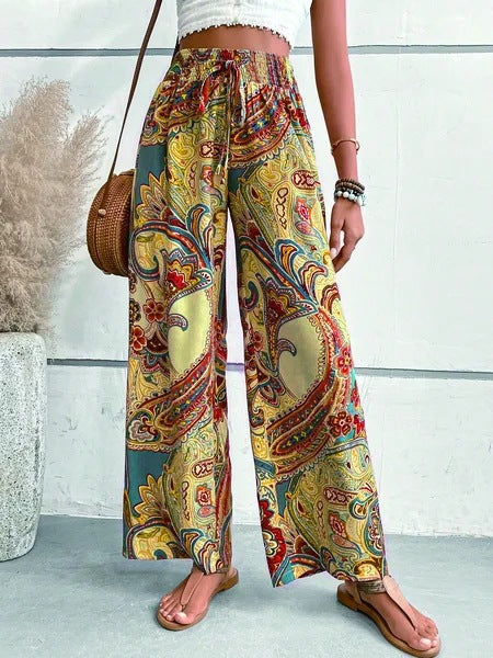 Damen Weite Hosen mit Paisleydruck Krohn-e