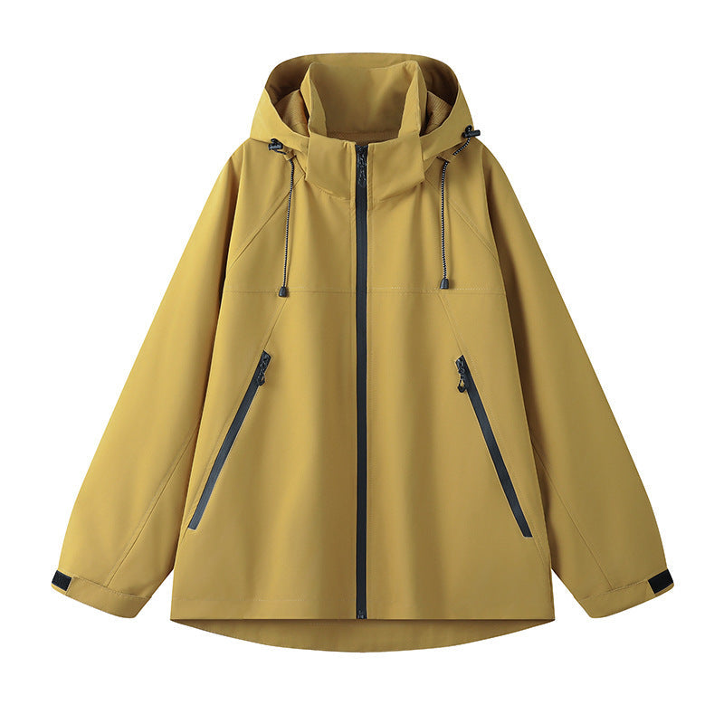 Damen technische Outdoor-Jacke mit verstellbarer Kapuze und funktionalen Reißverschlusstaschen Krohn-e