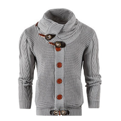 Herren Strickjacke mit Schalkragen und Holzknöpfen Krohn-e