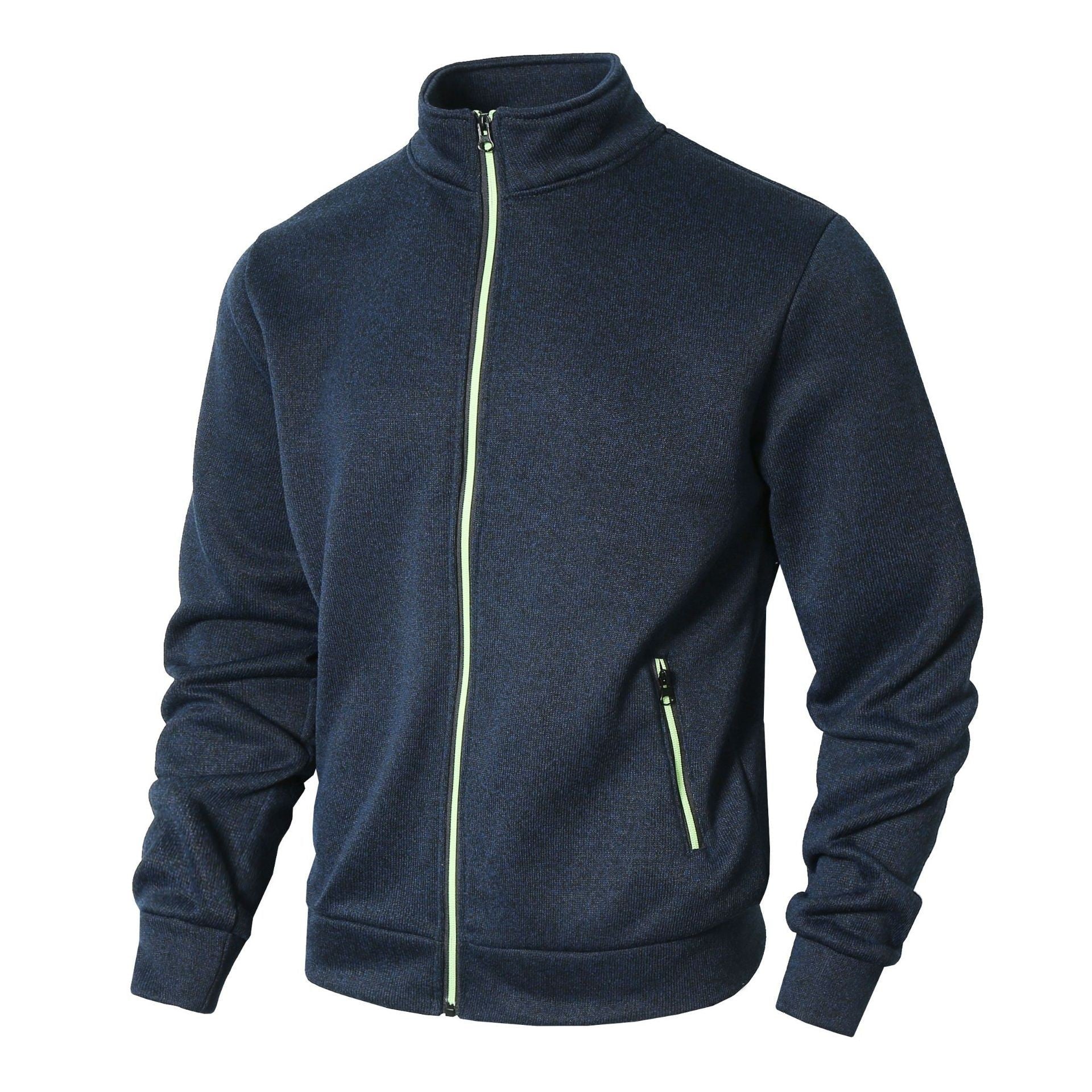 Herren Fleecejacke mit hohem Kragen und Reißverschluss Krohn-e