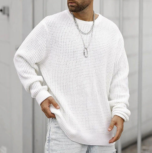 Herren Strukturierter Pullover mit Rundhalsausschnitt Krohn-e