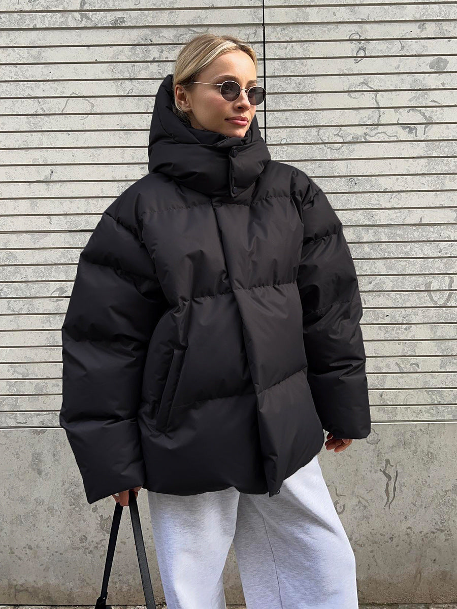 Damen sportliche Daunenjacke mit hohem Kragen und voluminösem Schnitt Krohn-e