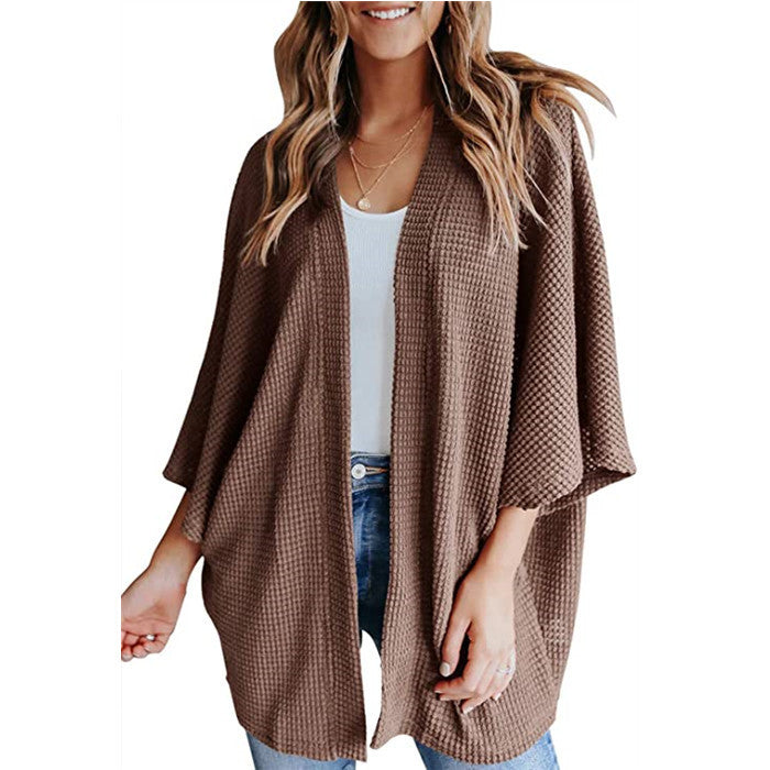 Damen lässiger Strickjacke im Waffelmuster Krohn-e
