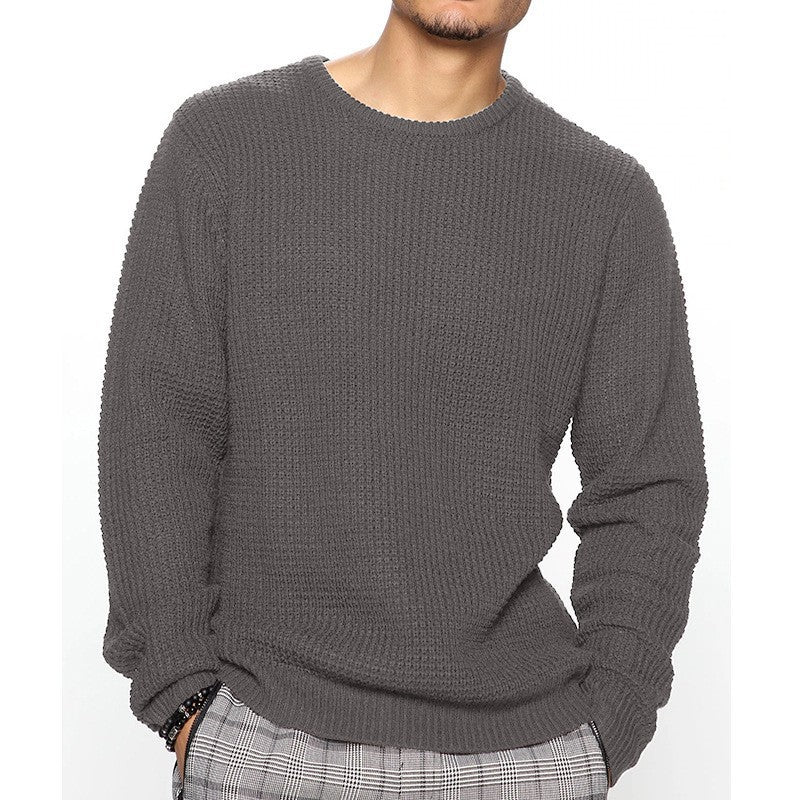 Herren komfortabler Strickpullover mit modischem Wabenmuster Krohn-e