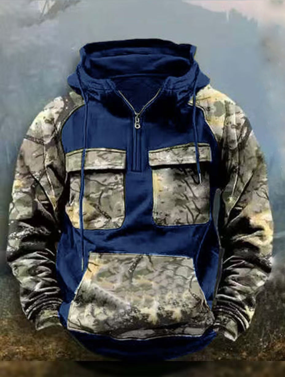Herren Camouflage Funktionskapuzenpullover Krohn-e