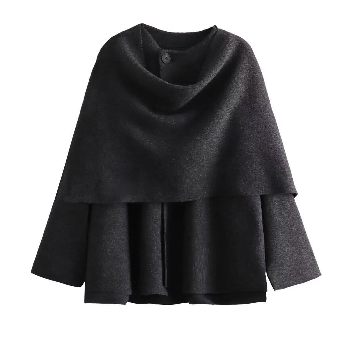 Damen modischer Umhangpullover aus weichem Material Krohn-e