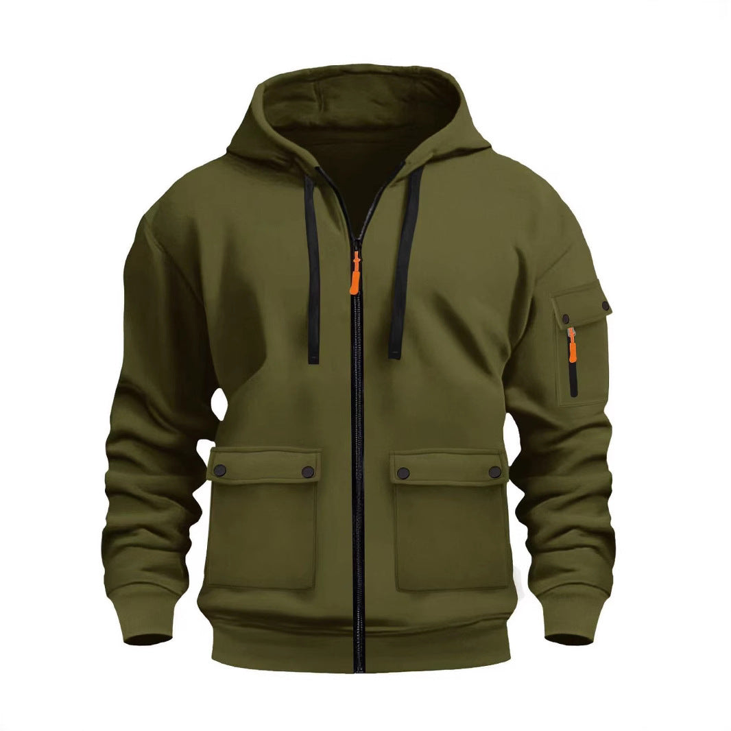 Herren funktionale Kapuzenjacke mit mehreren Taschen Krohn-e