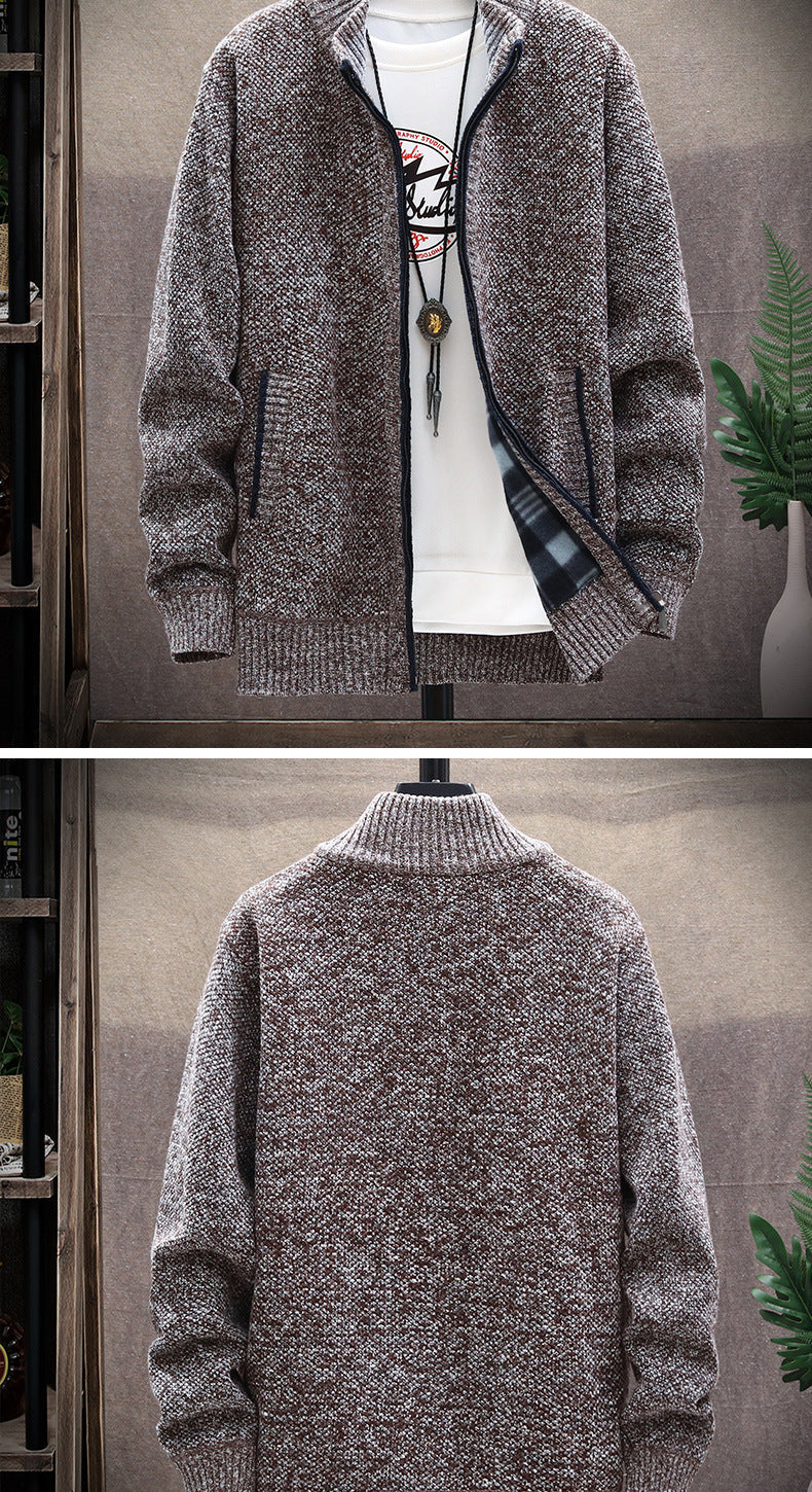 Herren Strickjacke mit Stehkragen und Taschen Krohn-e