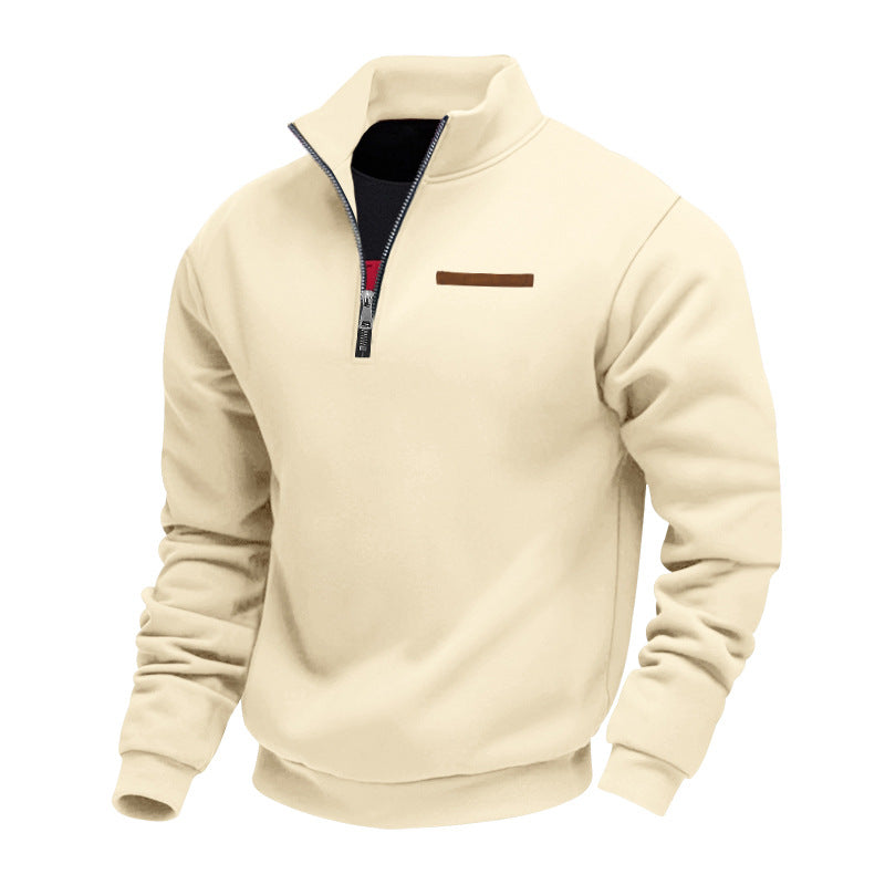 Herren Hochwertiger Fleece-Pullover mit halbem Reißverschluss Krohn-e