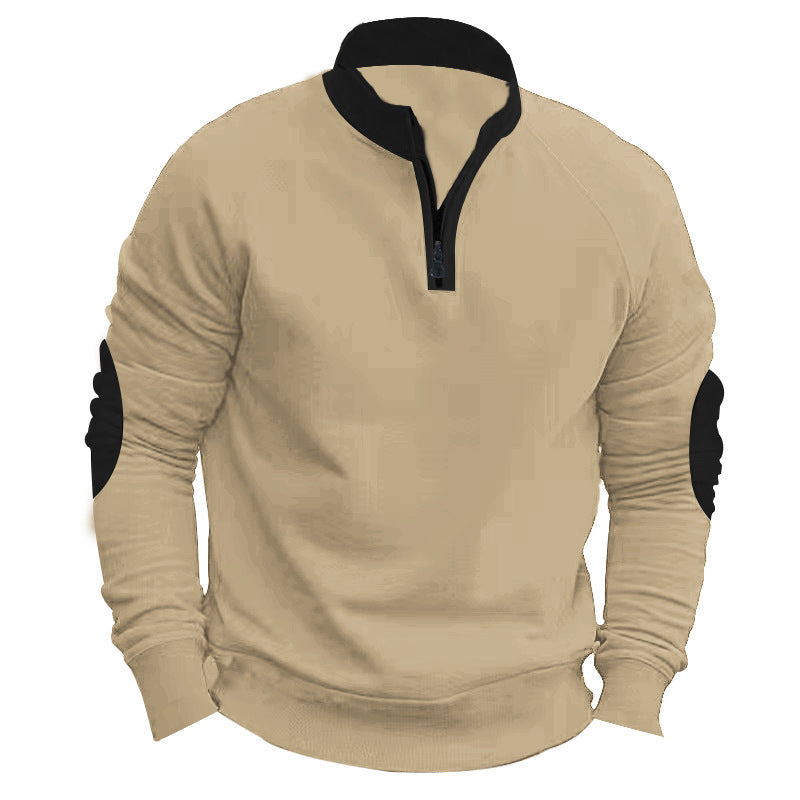 Herren Sweatshirt mit strukturiertem Reißverschluss Krohn-e