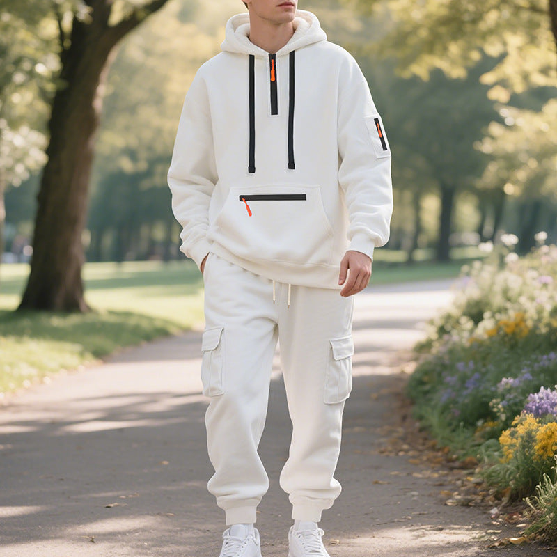 Herren sportliches Hoodie- und Cargo-Hosen-Set Krohn-e