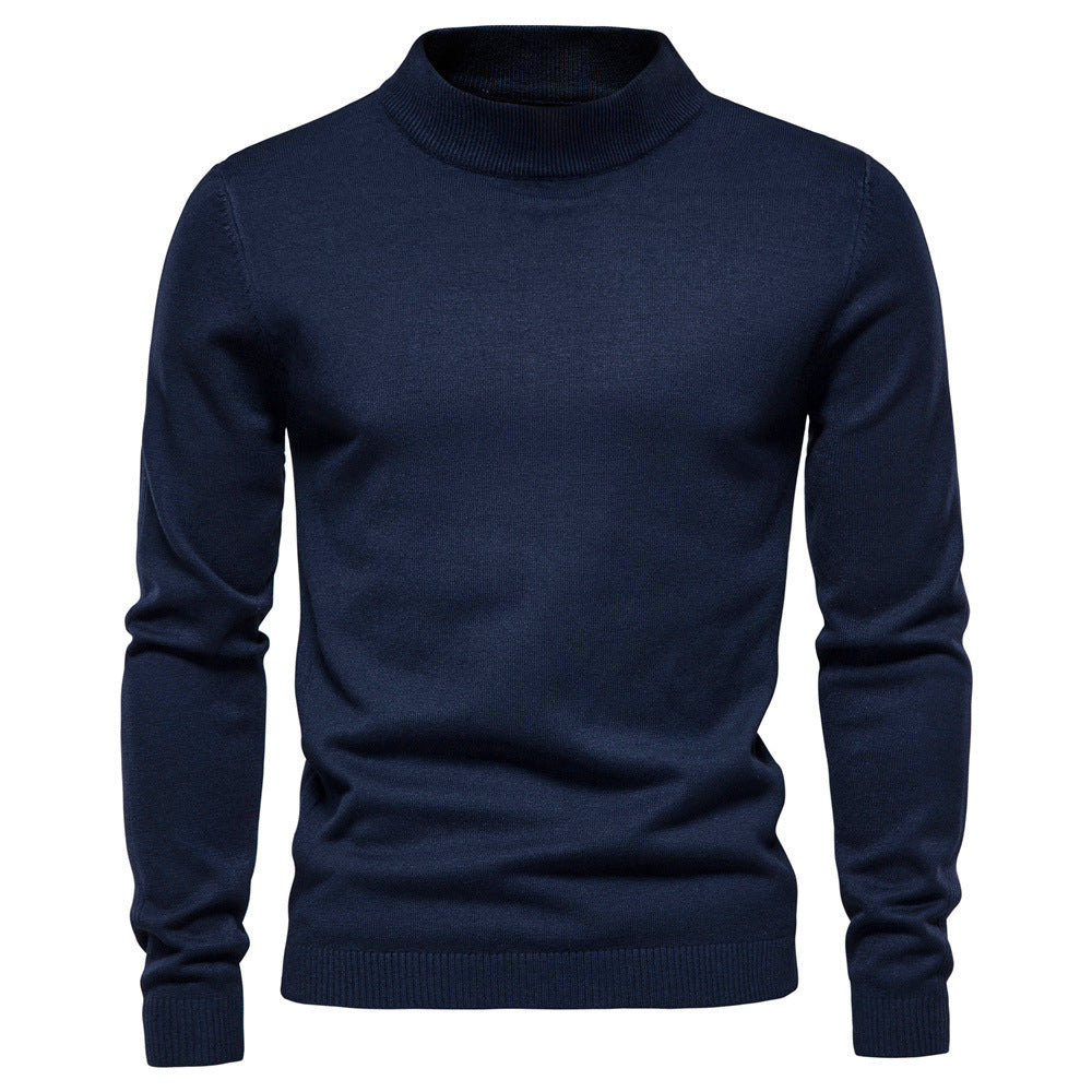 Herren eleganter Rollkragenpullover aus feiner Wolle Krohn-e