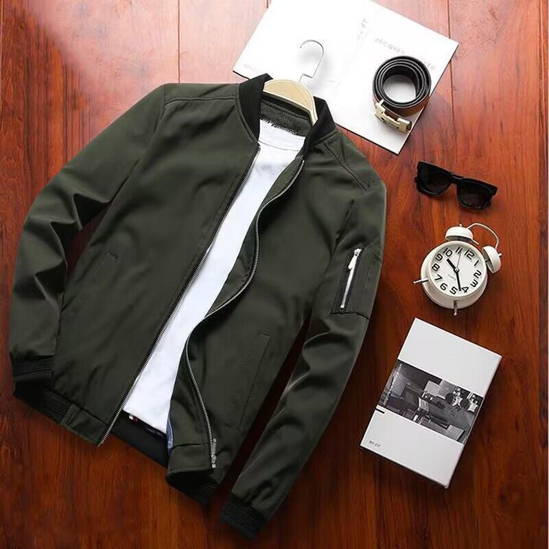 Herren moderne Bomberjacke mit praktischen Taschen und elastischen Bündchen Krohn-e