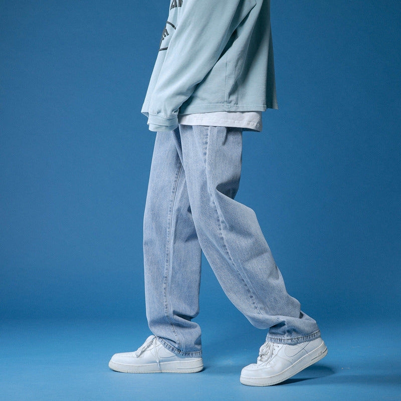Herren lockere Denim-Jeans im Vintage-Stil mit hoher Taille Krohn-e
